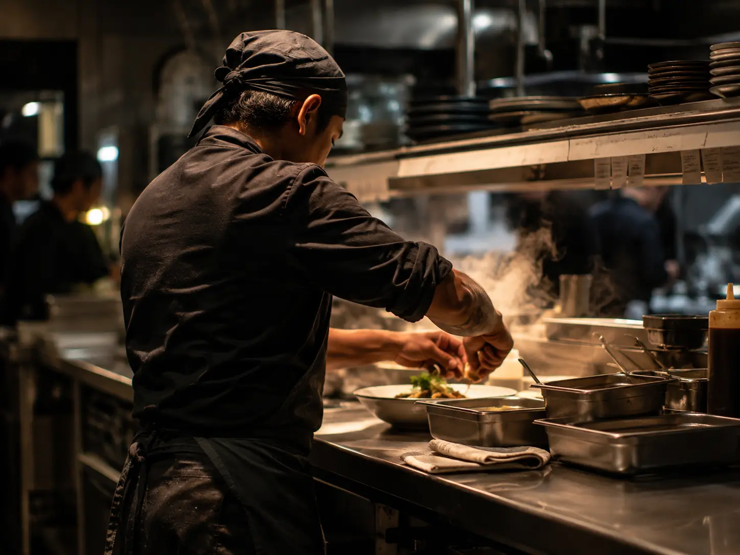 Busy Chef at the Restaurant Pass
