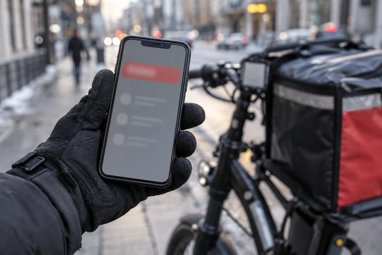 gloved_hand_phone_delivery_bike