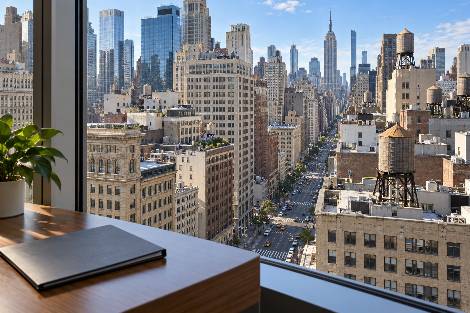View over Broadway from a Midtown Manhattan office