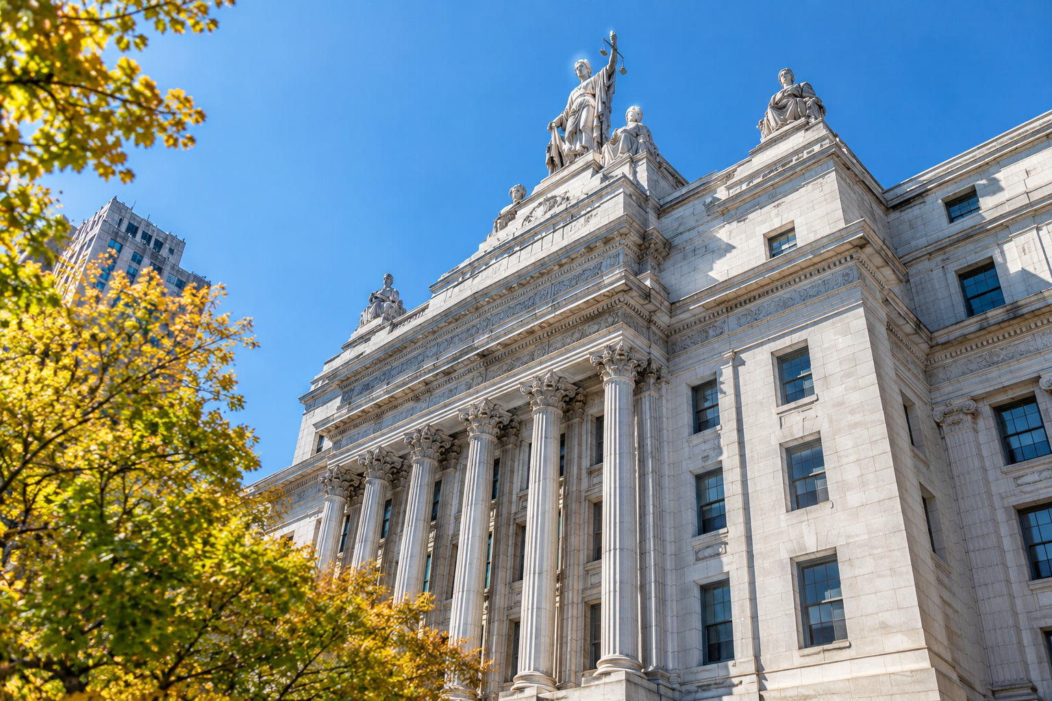 Marble appellate courthouse on Madison Avenue in Manhattan